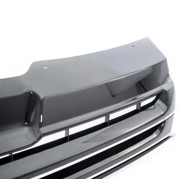 Upgrade Sportgrill / Kühlergrill ohne Emblem für Volkswagen T5 GP (Facelift) 10-15 schwarz Hochglanz